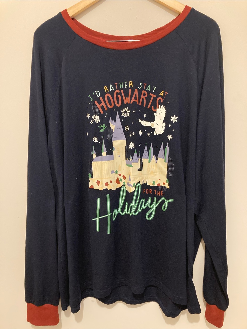 Harry Potter Holiday PJ top XXL
